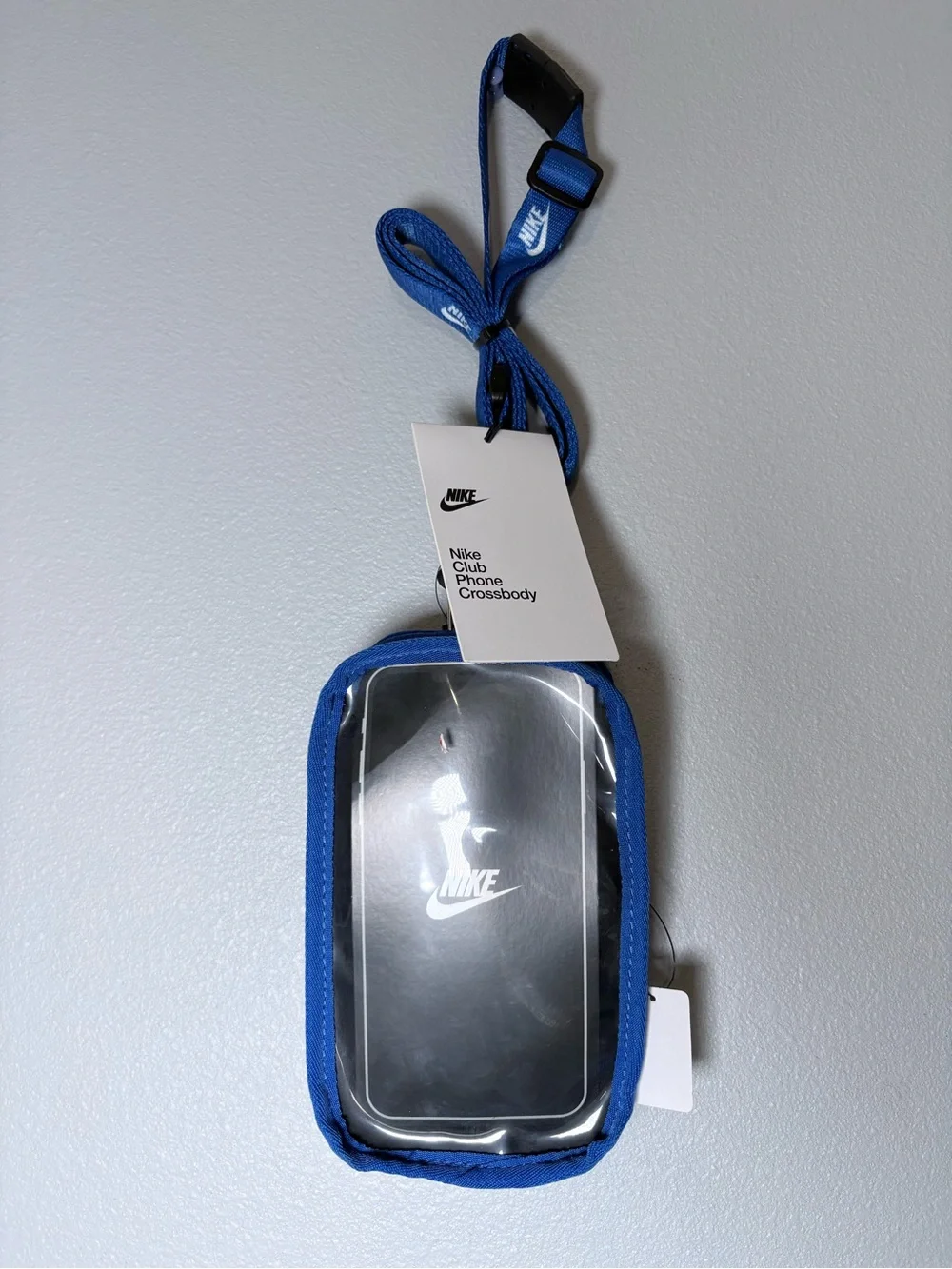 Nike Blue Phone Crossbody Case with Clear Front